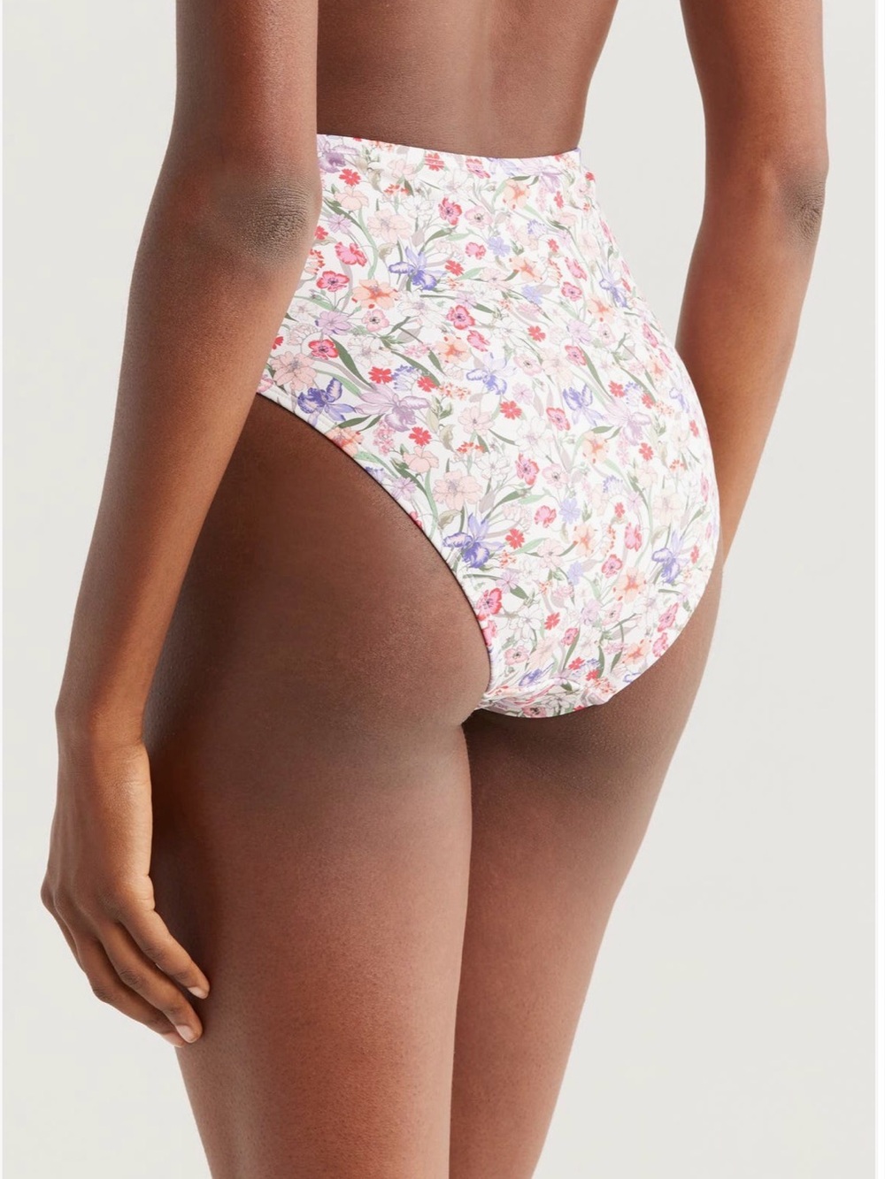 Hutch Floral High-Waist Bikini Bottoms L - Picture 2 of 6